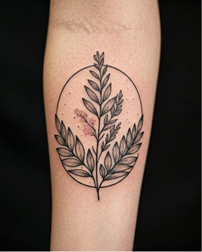 finished tattoo piece